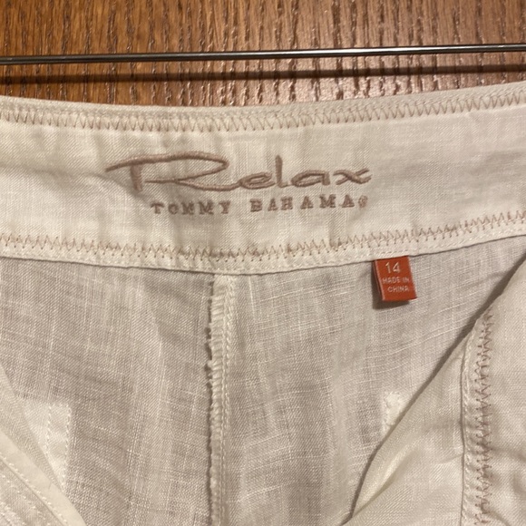 Tommy Bahama barely word white linen pants size 14 - Picture 2 of 3